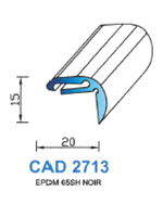 CAD2713N Profil EPDM <br /> 65 Shore <br /> Noir<br />
