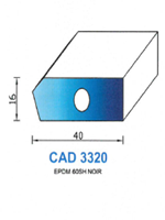 CAD3320N Profil EPDM 
 60  Shore 
 Noir