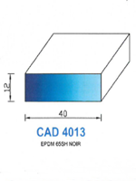 CAD4013N Profil EPDM <br /> 65 Shore <br /> Noir<br />
