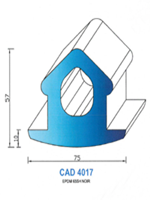 CAD4017N Profil EPDM <br /> 65 Shore <br /> Noir<br />