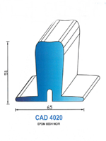 CAD4020N Profil EPDM <br /> 65 Shore <br /> Noir<br />