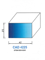 CAD4225N Profil EPDM <br /> 65 Shore <br /> Noir<br />