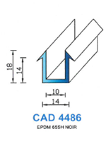 CAD4486N Profil EPDM 
 65 Shore 
 Noir