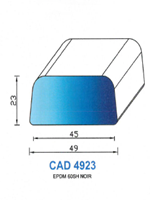 CAD4923N Profil EPDM <br /> 60 Shore <br /> Noir<br />