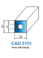 CAD5151N Profil PARA <br /> 45 Shore <br /> Beige<br />