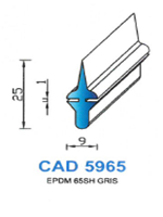 CAD5965G Profil EPDM <br /> 65 Shore <br /> Gris<br />