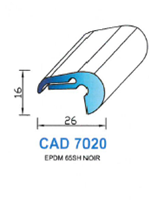 CAD7020N Profil EPDM 
 65 Shore 
 Noir