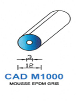 CADM1000G Profil Mousse EPDM 
 Gris