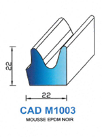 CADM1003N Profil Mousse EPDM 
 Noir