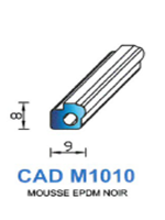 CADM1010N Profil Mousse EPDM 
 Noir