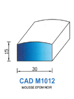 CADM1012N Profil Mousse EPDM <br /> Noir<br />