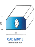 CADM1013N Profil Mousse EPDM 
 Noir