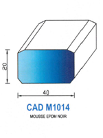 CADM1014N Profil Mousse EPDM <br /> Noir<br />