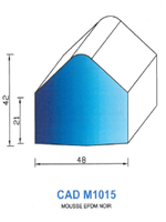 CADM1015N Profil Mousse EPDM 
 Noir