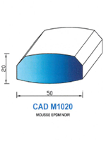 CADM1020N Profil Mousse EPDM <br /> Noir<br />