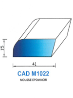 CADM1022N Profil Mousse EPDM 
 Noir