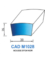 CADM1028N Profil Mousse EPDM <br /> Noir<br />