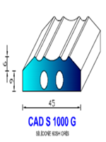 CADS1000G SILICONE Compact 
 60 Shore 
 Gris