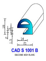 CADS1001B SILICONE Compact <br /> 45 Shore <br /> Blanc<br />