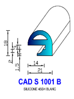 CADS1001B SILICONE Compact 
 45 Shore 
 Blanc