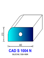 CADS1004N SILICONE Compact <br /> 75 Shore <br /> Noir<br />