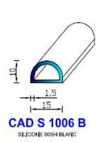 CADS1006B SILICONE Compact <br /> 60 Shore <br /> Blanc<br />
