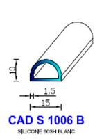 CADS1006B SILICONE Compact 
 60 Shore 
 Blanc