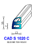 CADS1020C SILICONE Compact <br /> 70 Shore <br /> Rouge Tuile<br />