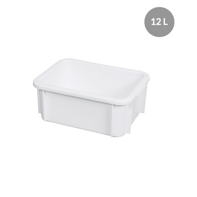 Corbeille à linge rectangulaire blanc plastique Gilac - 158978