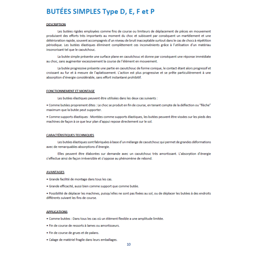 Plot Antivibratoire P Type A