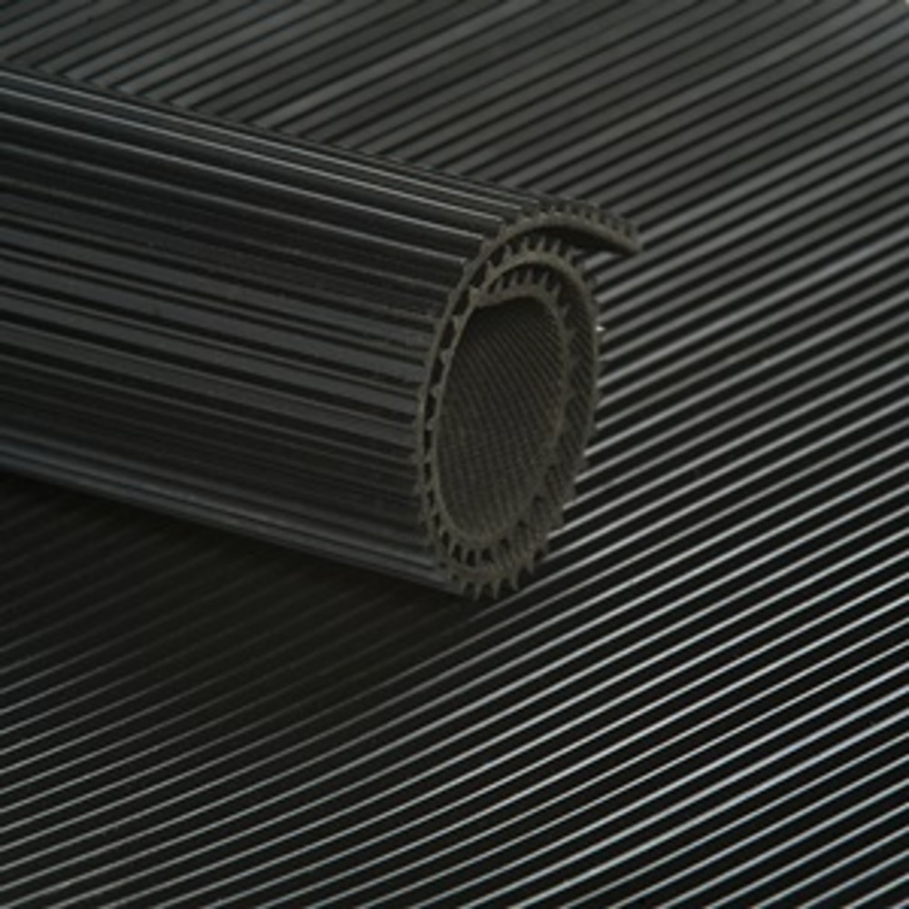 Tapis  Stries Fines Noir  [EP 3 mm]  Vendu au Mtre